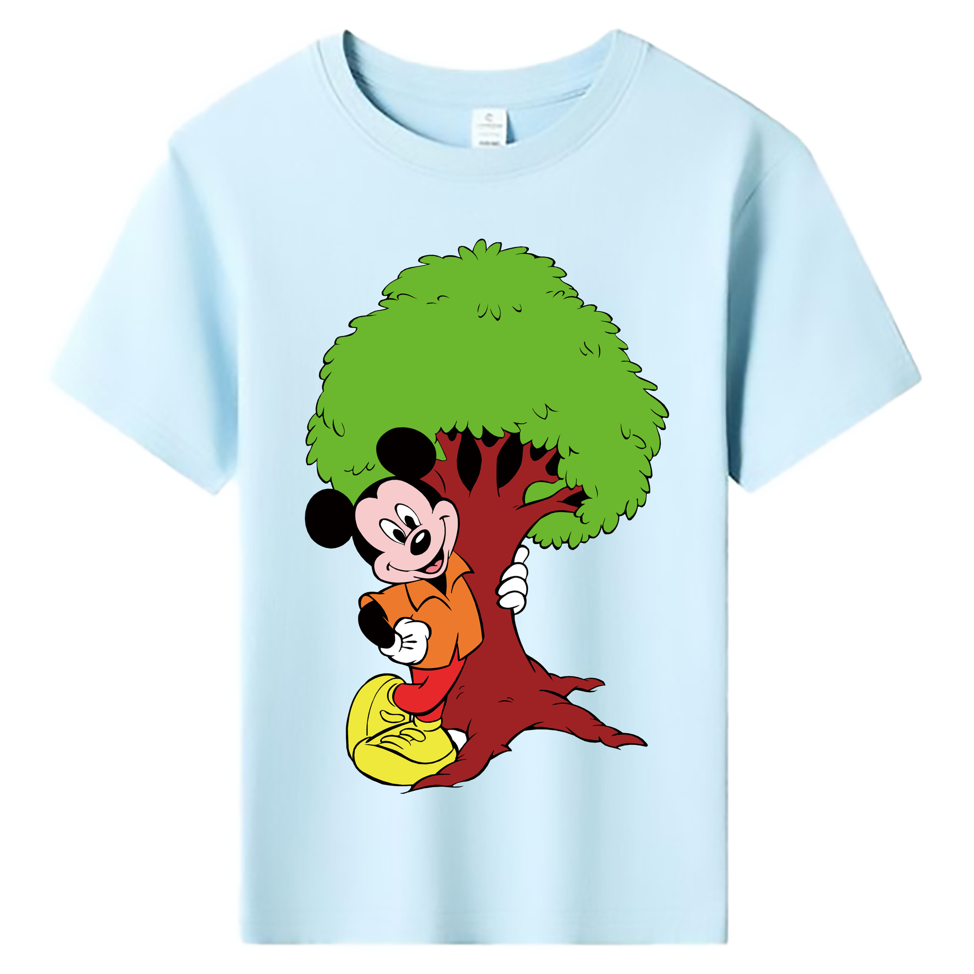 （画像用） ミッキーマウス Mickey Mouse 綿100％キッズTシャツ（フロントプリント）